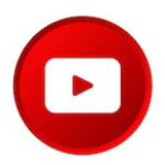 Red circular YouTube play button icon